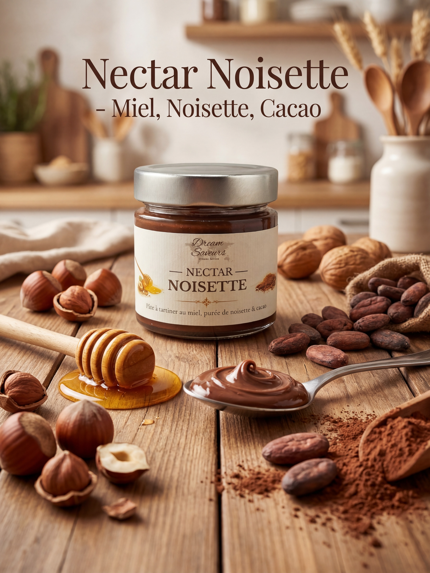 Nectar Noisette – Miel, Noisette et Cacao
