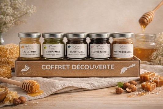 Coffret Découverte – 5 Miels d’Exception