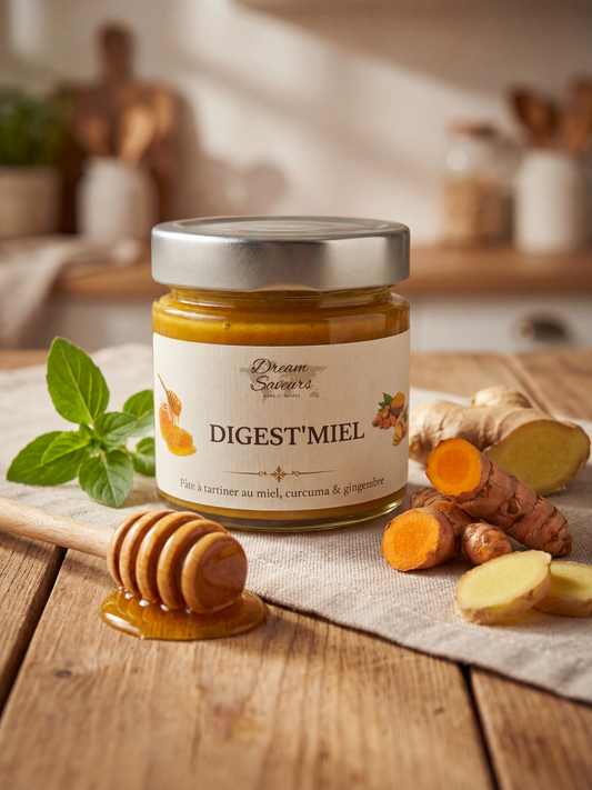 Digest'Miel — Miel Crémeux Artisanal, Curcuma & Gingembre