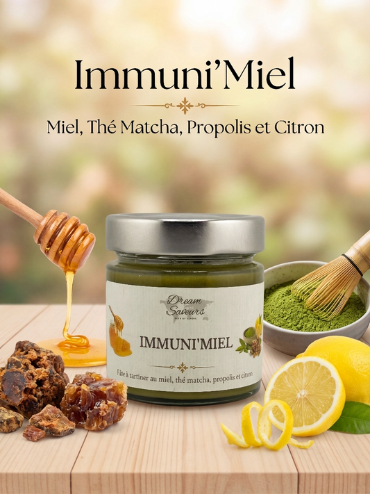 Immuni'Miel — Miel Crémeux Artisanal, Matcha, Propolis et Citron