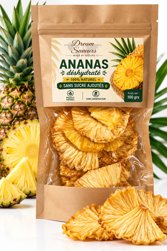 Ananas déshydraté – Sans sucre ajouté